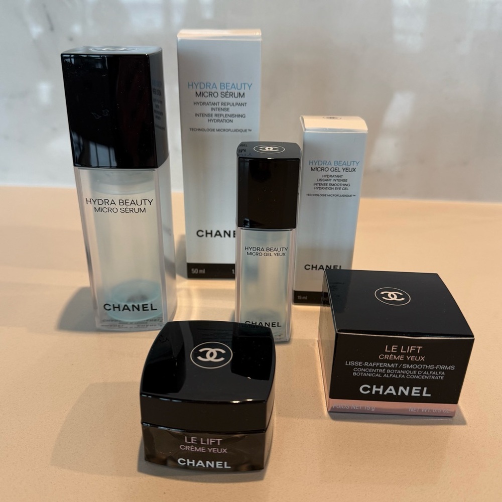 CHANEL 3 x Empty Skincare containers for props